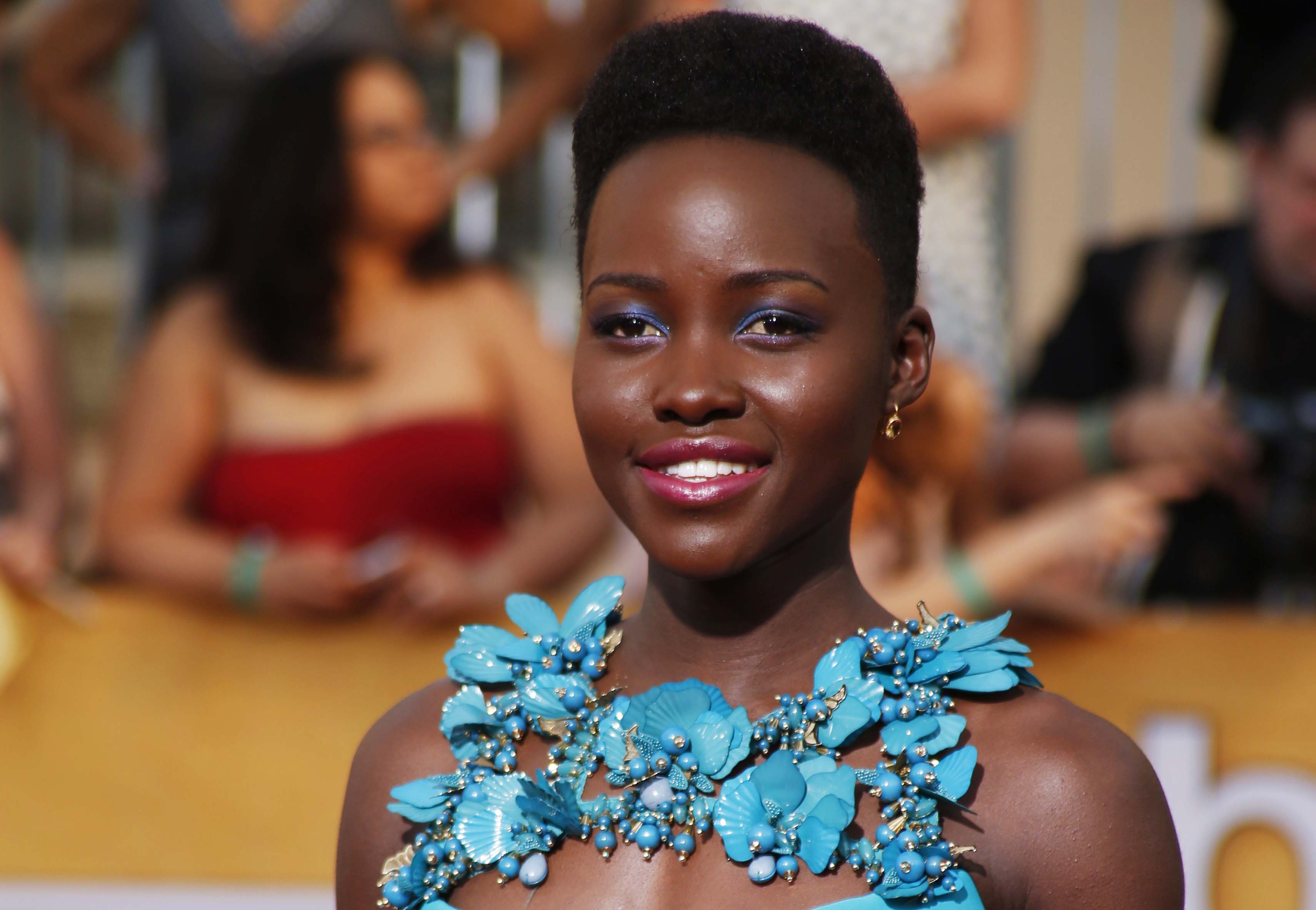 File photo of Lupita Nyong'o arriving at the 20th annual Screen Actors Guild Awards in Los Angeles