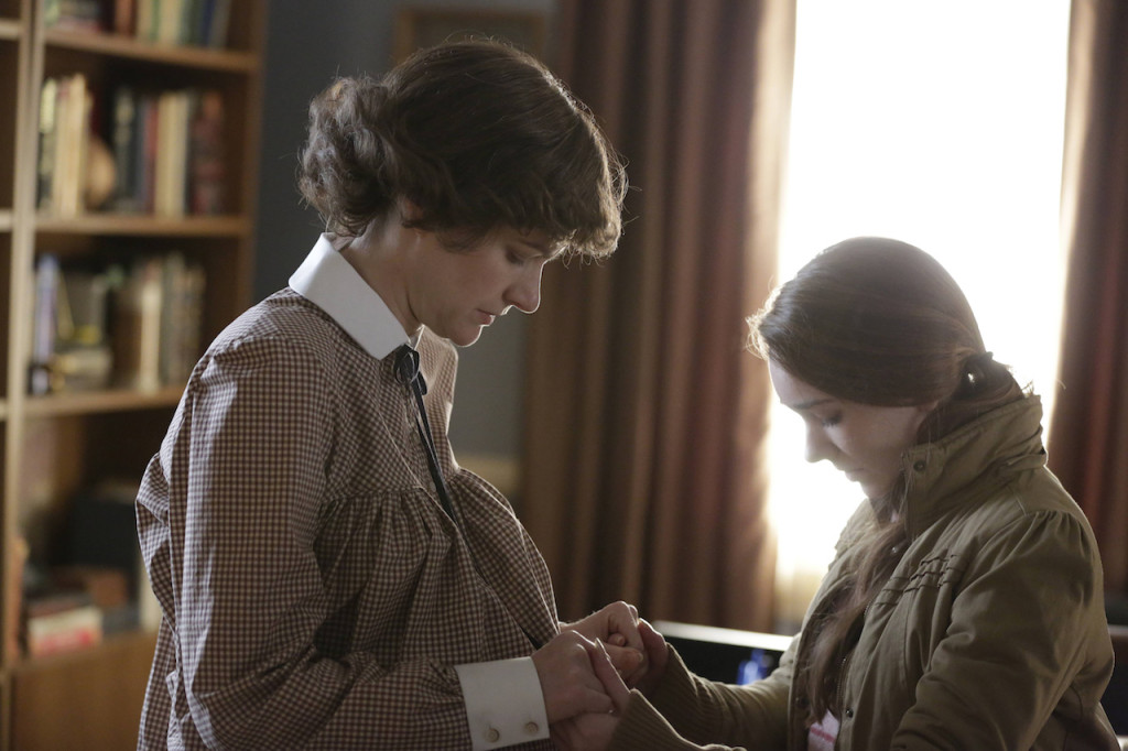 THE AMERICANS -- "Munchkins" Episode 410 (Airs, Wednesday, May 18, 10:00 pm/ep) -- Pictured: (l-r) Suzy Jane Hunt as Alice, Holly Taylor as Paige Jennings. CR: Patrick Harbron/FX