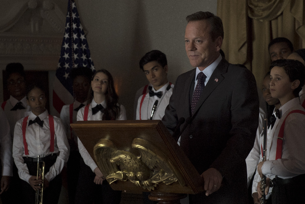 DESIGNATED SURVIVOR - "Misalliance" - As the White House gears up for President Kirkman's first international summit, Kimble Hookstraten faces her toughest political battle yet when her speakership is challenged. Meanwhile, Alex wrestles with whether or not to bring the kids back to Washington on ABC's "Designated Survivor," WEDNESDAY, MAY 3 (10:00-11:00 p.m. EDT), on The ABC Television Network. (ABC/Ben Mark Holzberg) KIEFER SUTHERLAND